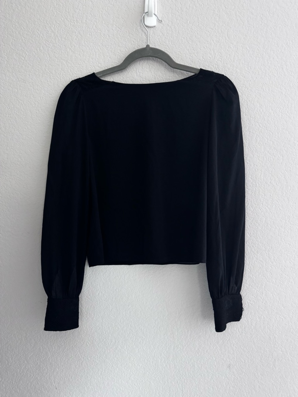 alice + olivia Black silk blend blouse Size XS